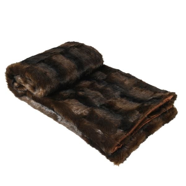 Brown Bear Faux Fur Throw Papillon Living
